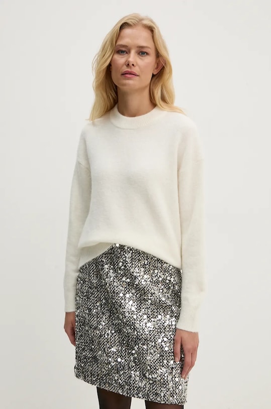 Samsoe Samsoe pulover de lână subtiri bej F18422025