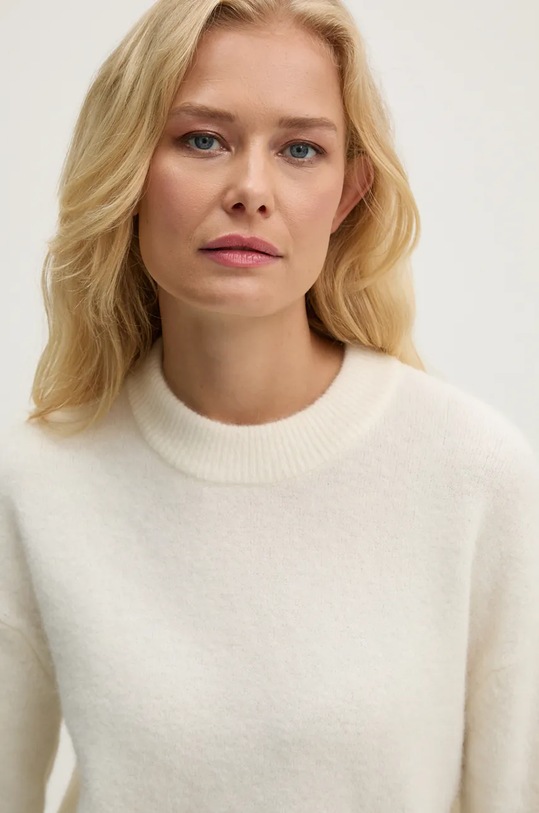 Samsoe Samsoe pulover de lână bej F18422025