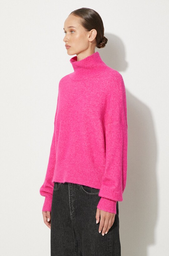 Samsoe Samsoe sweter wełniany NOLA różowy F18322002