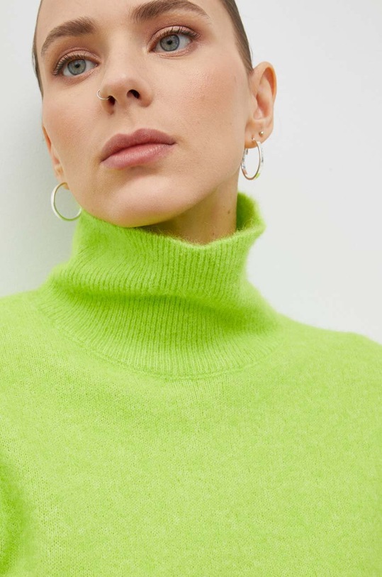 Samsoe Samsoe sweter wełniany NOLA F18322002 zielony