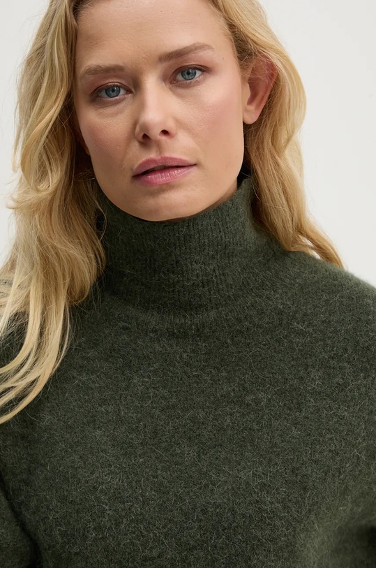 Samsoe Samsoe sweter wełniany NOLA zielony F18322002