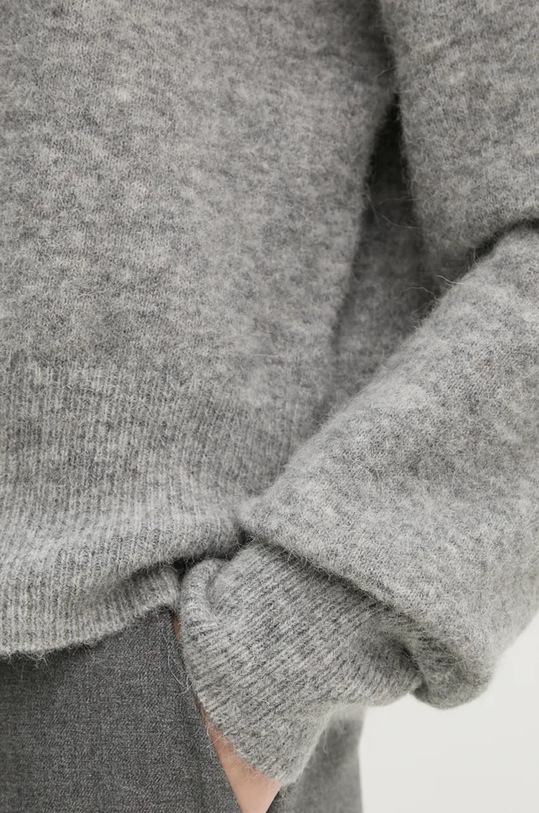 Samsoe Samsoe sweter wełniany NOLA F18322002 szary