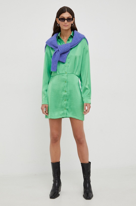 Samsoe Samsoe sweter wełniany NOLA F18322002 fioletowy AW24