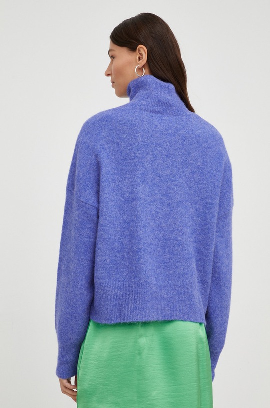 Odzież Samsoe Samsoe sweter wełniany NOLA F18322002 fioletowy