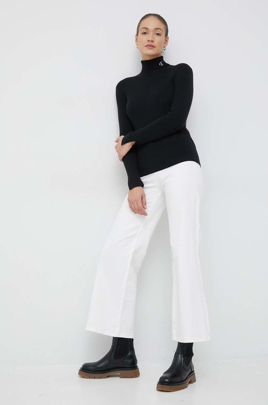 Calvin Klein Jeans sweter z domieszką wełny J20J219779.9BYY czarny AW22