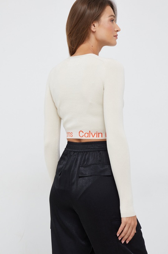 Odzież Calvin Klein Jeans kardigan J20J219999.9BYY beżowy