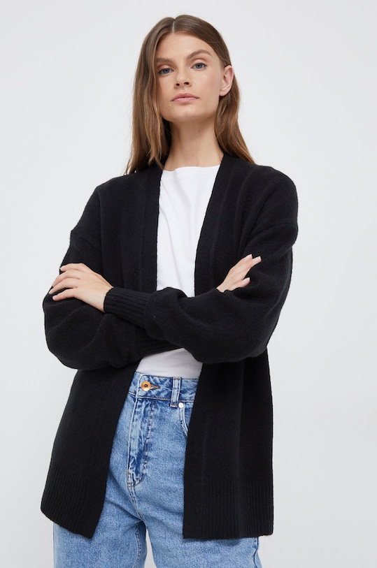 Calvin Klein Jeans kardigan z domieszką wełny J20J219788.9BYY czarny AW22