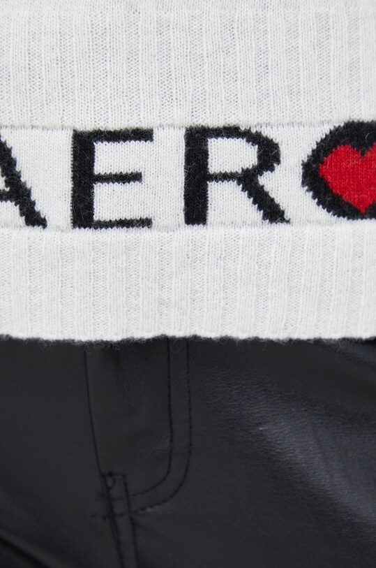 Πουλόβερ με μείγμα κασμίρ Aeronautica Militare 222MA1412DL476 μπεζ