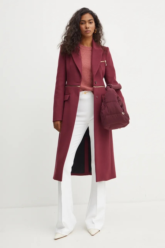 Pulover s dodatkom vune BOSS 50478315 roza AW25