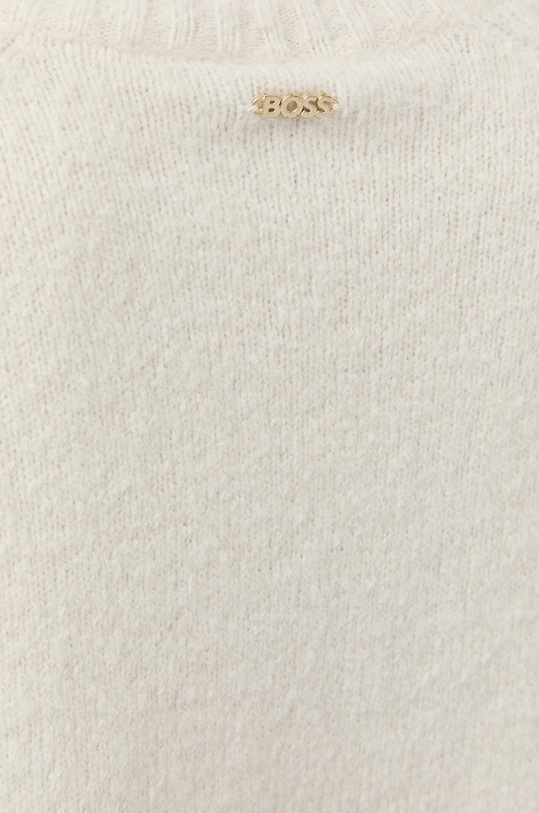 BOSS sweter z domieszką wełny Febisan 50478315 beżowy