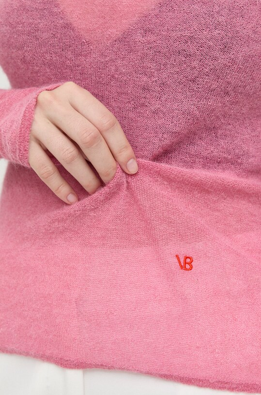 Vlněný svetr Victoria Beckham růžová 1422KTP004269A