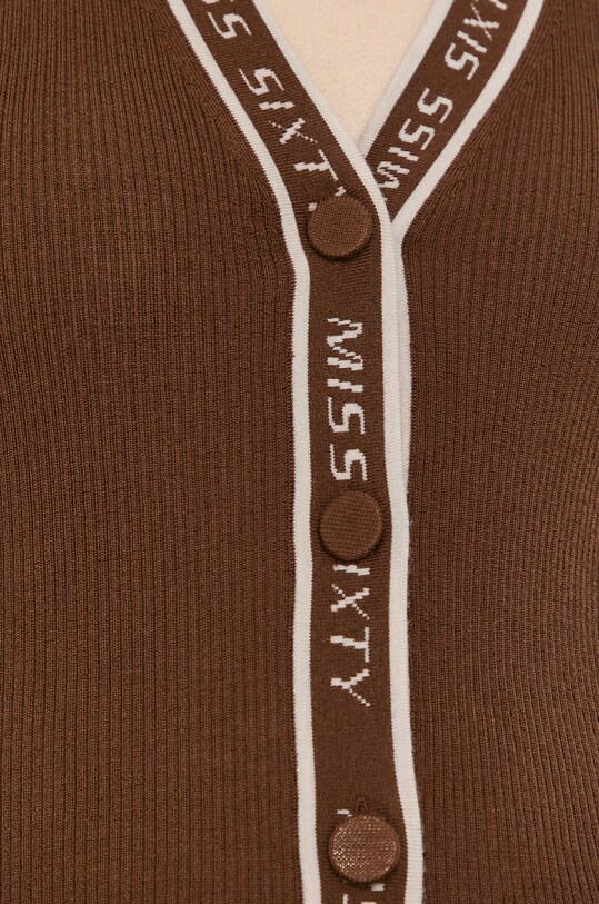 Miss Sixty kardigan wełniany 6W3RJ1730000 brązowy