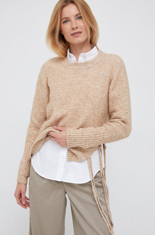 Pennyblack sweter z domieszką wełny melanż brązowy 23641322