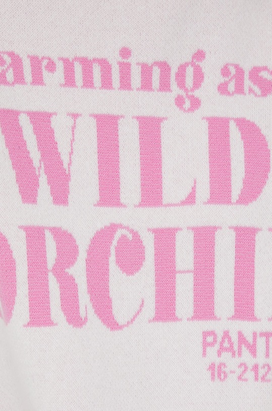 Πουλόβερ με προσθήκη μαλλιού United Colors of Benetton X Pantone 1135E103L.901 ροζ