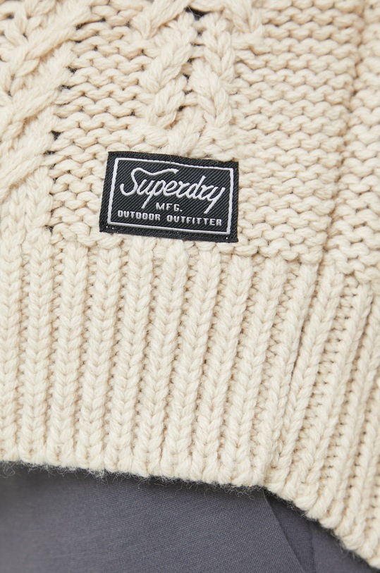 Svetr z vlněné směsi Superdry W6110450A.39E béžová