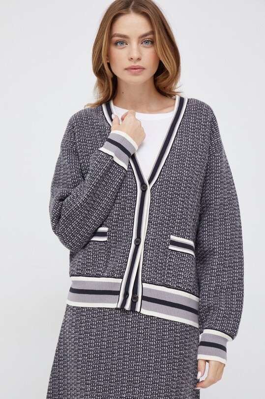 Joop! kardigan z domieszką wełny z domieszką wełny szary 30033439