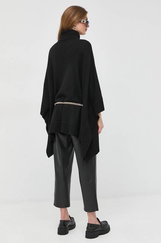 Odzież MICHAEL Michael Kors poncho z domieszką wełny MF260HNCSN czarny
