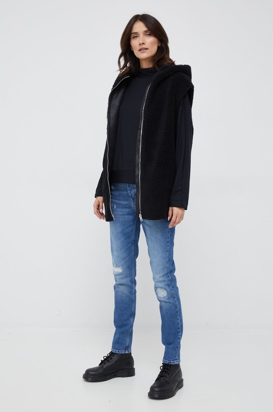 Bluza United Colors of Benetton 30RAD200E.100 črna AW22