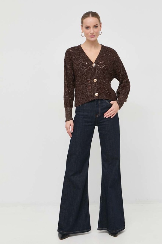 Jopica s primesjo volne Morgan MARINA.CHOCOLAT rjava AW22