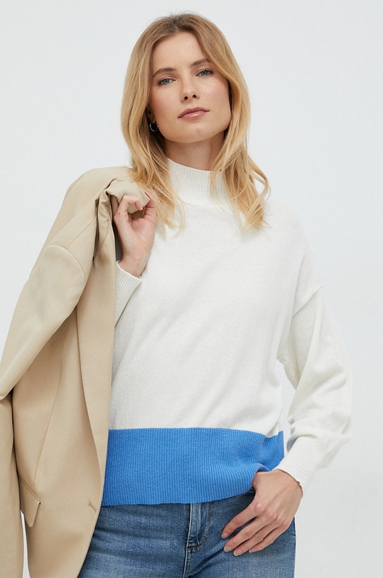 Pulover United Colors of Benetton Vzorčasti bež 1035E201B.600