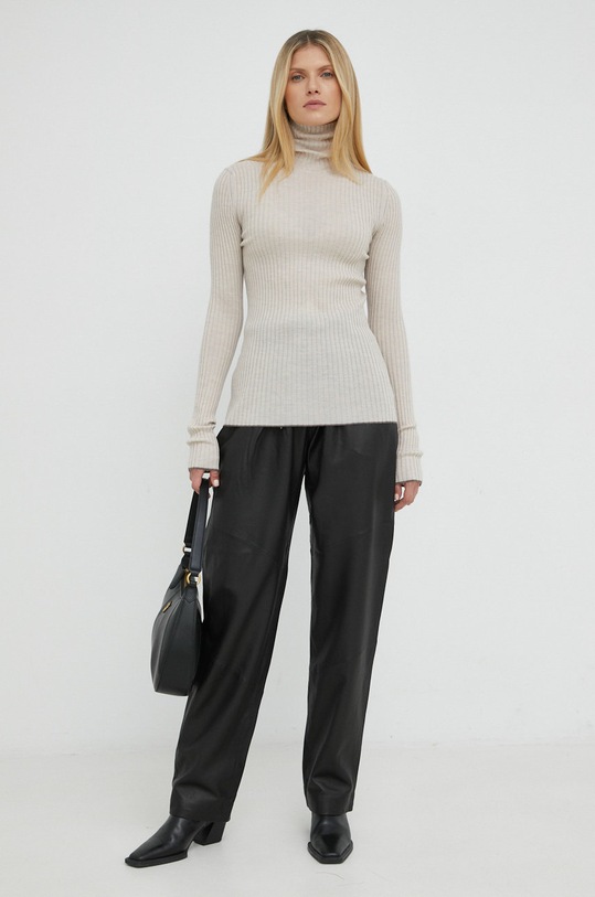 By Malene Birger sweter wełniany Reyne Q70667011 beżowy AW22