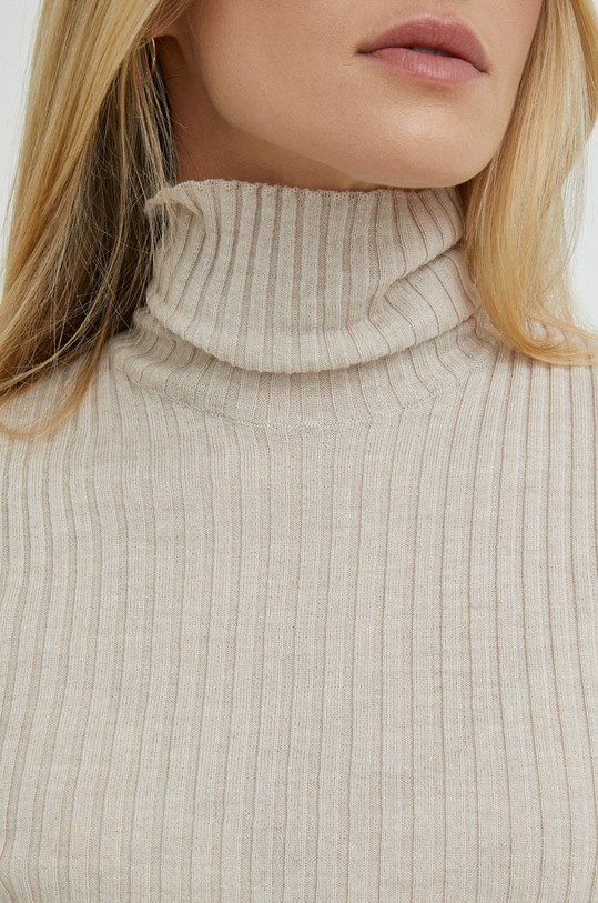 By Malene Birger sweter wełniany Reyne Q70667011 beżowy