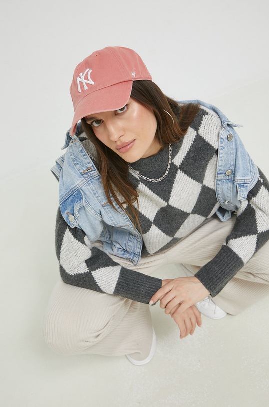 Pulover s dodatkom vune Abercrombie & Fitch KI150.2716.109 siva AW22