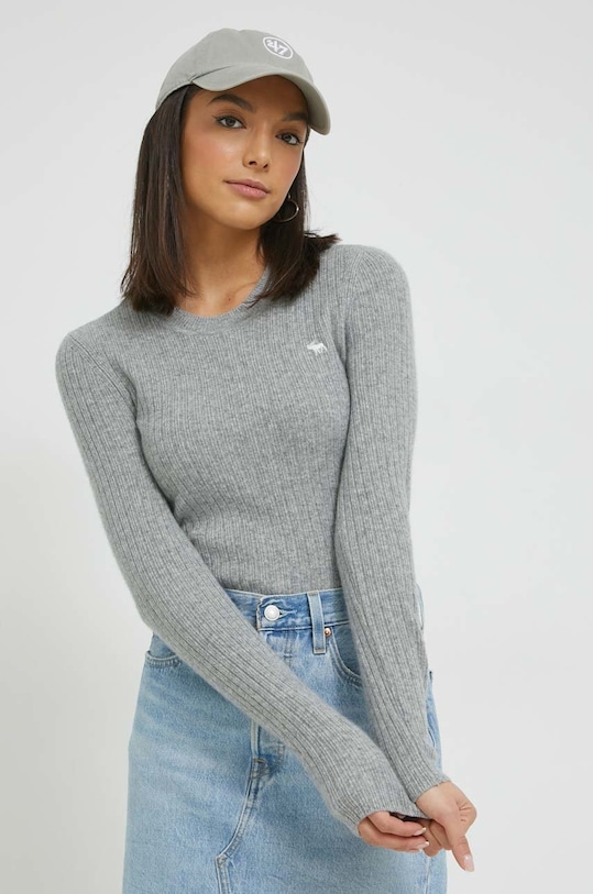 Pulover od kašmira Abercrombie & Fitch siva KI150.2723.112