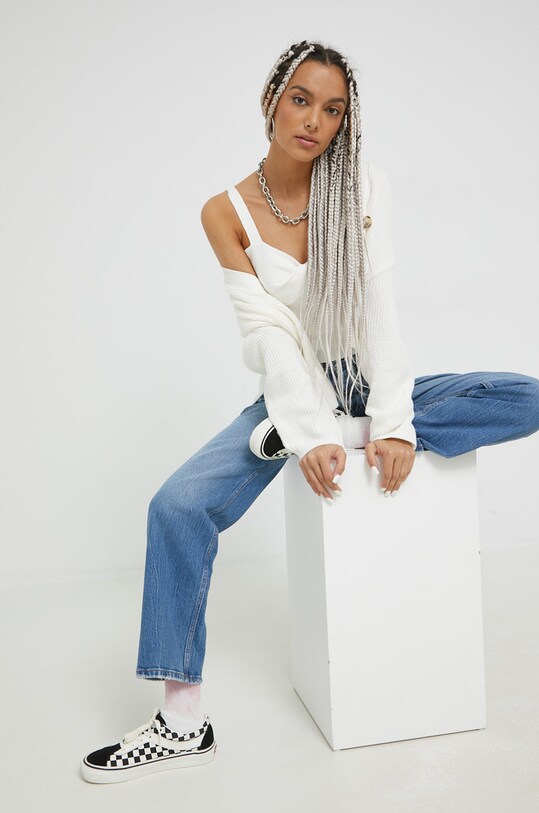 Abercrombie & Fitch kardigan KI150.2731.101 biały AW22