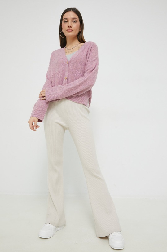 Abercrombie & Fitch cardigan din amestec de lana melanj violet KI150.2753.630