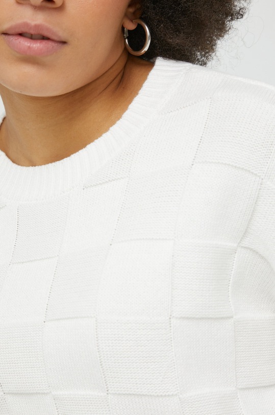 Bavlněný svetr Hollister Co. KI350.2130.100 bílá