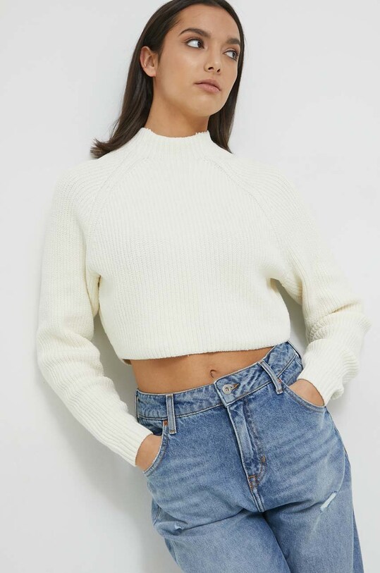 Hollister Co. pulover grosime medie alb KI350.2153.101