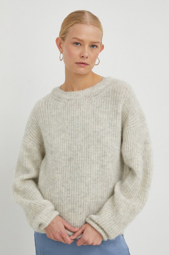 American Vintage pulover din amestec de lana groase bej EAST1F8