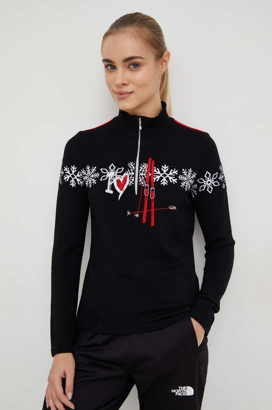 Newland sweter wełniany wełna czarny N46293.108