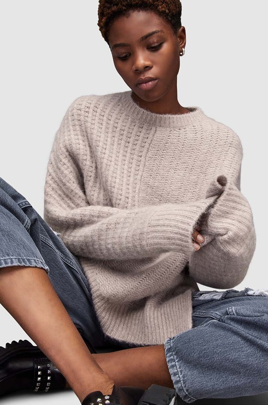 Odzież AllSaints sweter SELENA JUMPER WK020V czarny