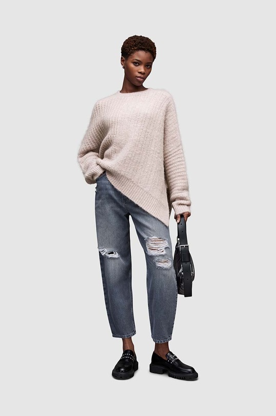 AllSaints sweter SELENA JUMPER czarny WK020V