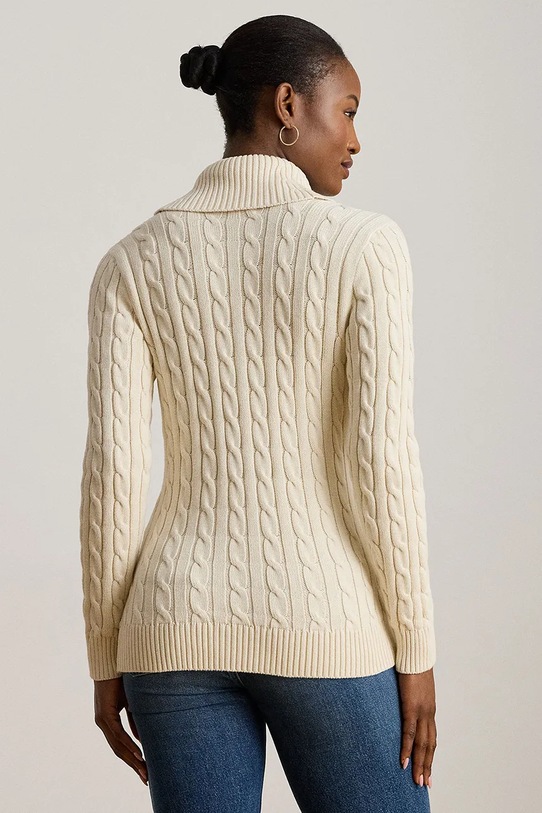 Βαμβακερή ζακέτα Lauren Ralph Lauren 200808258 μπεζ AW25