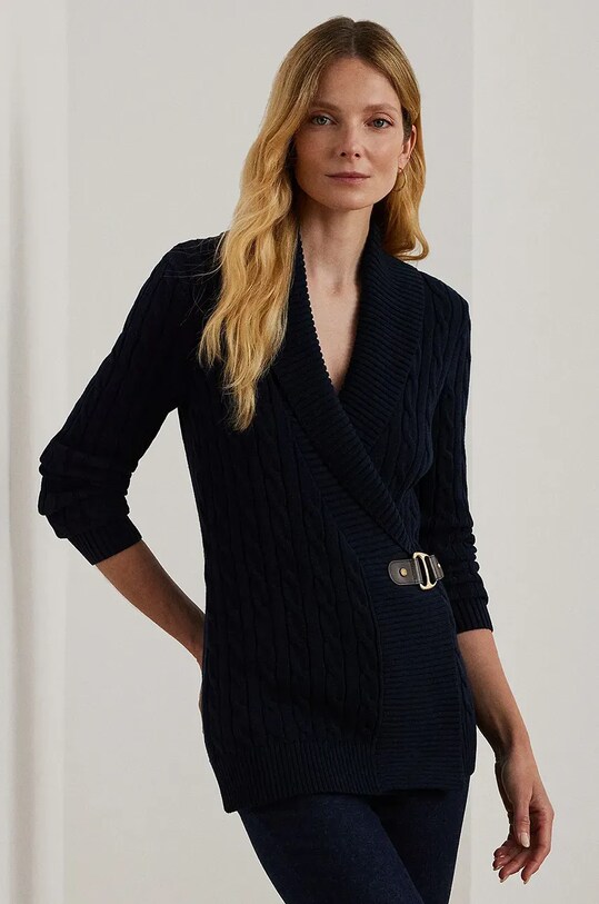 Lauren Ralph Lauren pulover de bumbac subtiri bleumarin 200808258