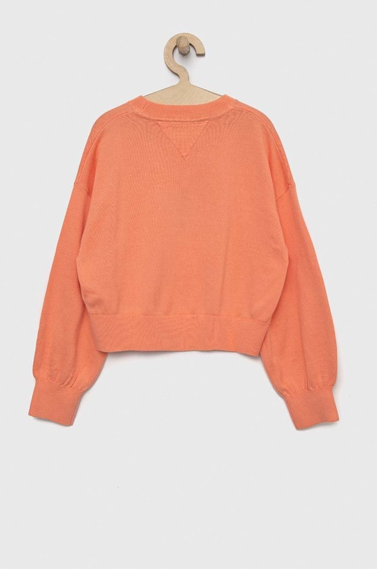 Tommy Hilfiger gyerek pamut pulóver KG0KG06909.9BYY narancssárga AW22