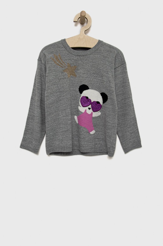 United Colors of Benetton pulover copii imprimeu gri 1170H100G.P