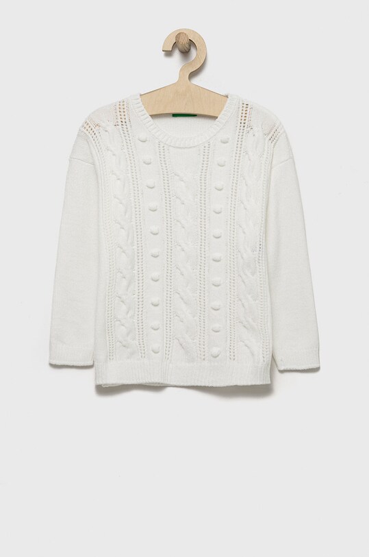 United Colors of Benetton gyerek pulóver vékony fehér 107FG1004.P