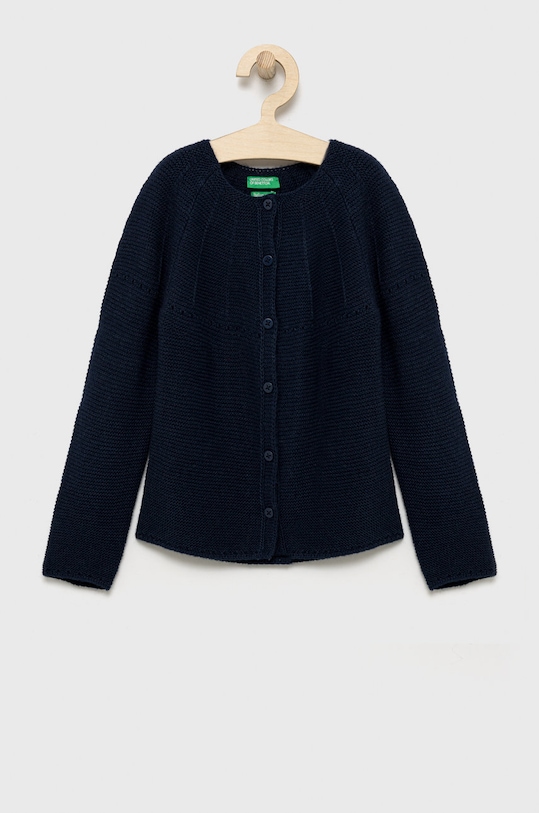 Dětský svetr s příměsí vlny United Colors of Benetton s příměsí vlny námořnická modř 1076G5006.P