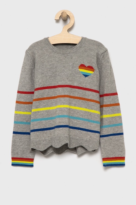 United Colors of Benetton pulover copii cu modele gri 127BH100E.P