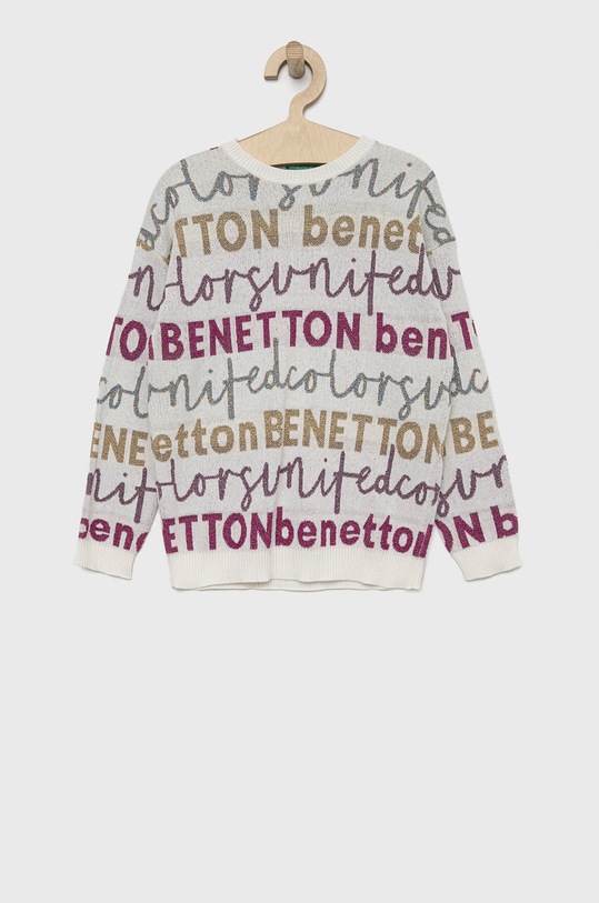 United Colors of Benetton pulover copii cu modele alb 1194Q101X.G