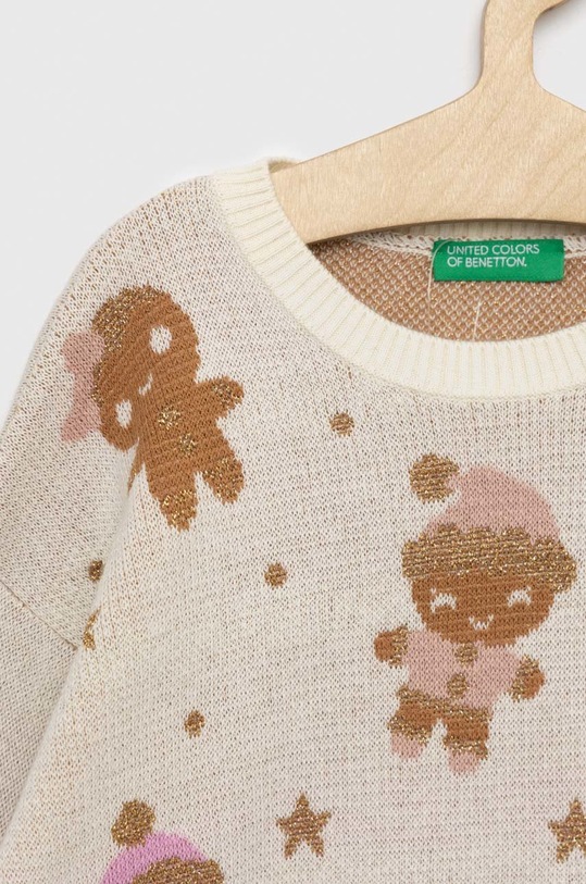 Fete United Colors of Benetton pulover copii 1194H100K.P bej