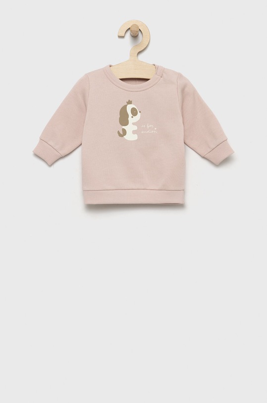 United Colors of Benetton bluza bawełniana dziecięca nadruk różowy 3J70A100S.W