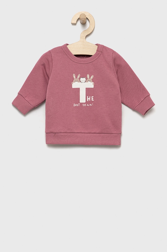 United Colors of Benetton bluza bawełniana dziecięca nadruk fioletowy 3J70A100S.W