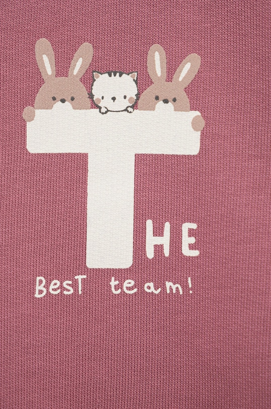 United Colors of Benetton bluza bawełniana dziecięca 3J70A100S.W fioletowy AW22