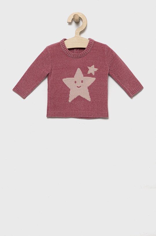 Детский свитер United Colors of Benetton аппликация розовый 16AKB100A.W