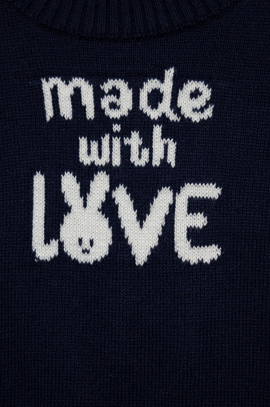 United Colors of Benetton sweter bawełniany dziecięcy 112CB1009.W granatowy AW22